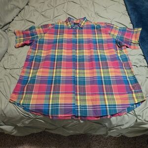 Ralph Lauren Vibrant Plaid Button Down Shirt